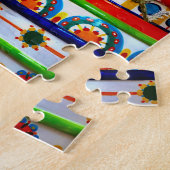 Vibrant Pottery on Rustic Taormina Staircase Puzzle (Seite)