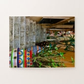 Vibrant Pottery on Rustic Taormina Staircase Puzzle (Horizontal)