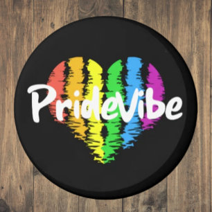 Vibrant PrideVibe: Zeigen Sie Ihr Regenbogen-Herz Magnet