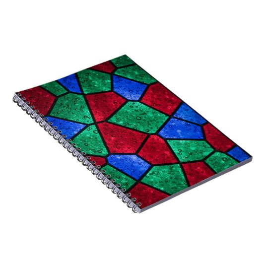 Vibrant Prism Rainbow Glass Mosaic Notebook Notizblock (Rechte Seite)