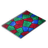 Vibrant Prism Rainbow Glass Mosaic Notebook Notizblock (Linke Seite)