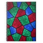 Vibrant Prism Rainbow Glass Mosaic Notebook Notizblock (Vorderseite)