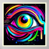Vibrant Psychedelic Eye Art Poster (Vorne)