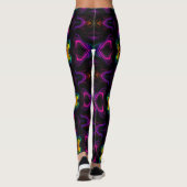 Vibrant Psychedelic Pattern | Neon Kaleidoscope Leggings (Rückseite)