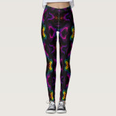 Vibrant Psychedelic Pattern | Neon Kaleidoscope Leggings (Vorderseite)