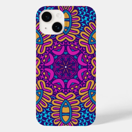 Vibrant Psychedelic Tribal iPhone Case (Rückseite)
