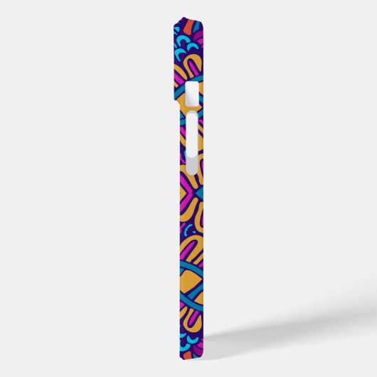 Vibrant Psychedelic Tribal iPhone Case (Rückseite / Links)