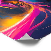 Vibrant Psychedelic Woman Face Poster (Ecke)