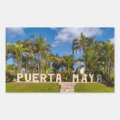 Vibrant Puerta Maya Rechteckiger Aufkleber (Vorderseite)