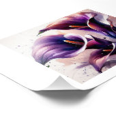 Vibrant Purple Calla Lilies, Fotodruck (Ecke)