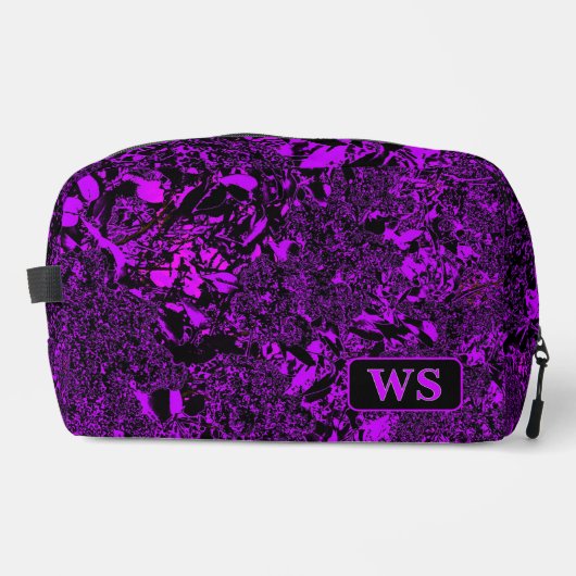 Vibrant Purple Monogram Toiletry Bag Waschbeutel (Vorderseite)