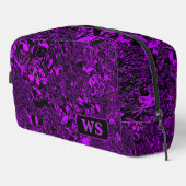Vibrant Purple Monogram Toiletry Bag  Waschbeutel (Rechte Ecke)