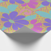 Vibrant Purple & Pink Floral Pattern Wrapping  Geschenkpapier (Ecke)