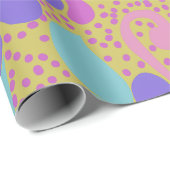 Vibrant Purple & Pink Floral Pattern Wrapping  Geschenkpapier (Rolleneckpunkt)