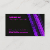 Vibrant Purple Trails on Dark Canvas Visitenkarte (Rückseite)