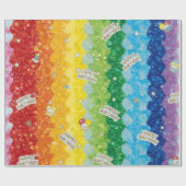 Vibrant Rainbow Birthday Cake Wrapping Paper  Geschenkpapier (Flach)