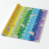 Vibrant Rainbow Birthday Cake Wrapping Paper  Geschenkpapier (Ungerollt)