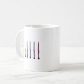 Vibrant Rainbow Clarinet Art Orchestra Band Music Kaffeetasse (Vorderseite Links)