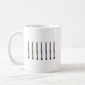Vibrant Rainbow Clarinet Art Orchestra Band Music Kaffeetasse (Links)