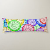 Vibrant Rainbow Concentric Circles  Seitenschläferkissen (Rückseite)