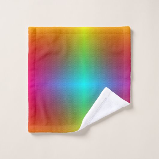 Vibrant rainbow gradient towel set and washcloth  (Waschlappen)