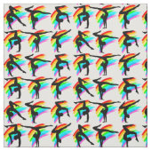 VIBRANT RAINBOW GYMNASTICS FABRIC STOFF (Muster)