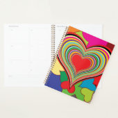 Vibrant Rainbow Layered Heart Abstract Planer (Anzeige)