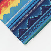 Vibrant Rainbow Mexican Serape Stripes Fleecedecke (Ecke)