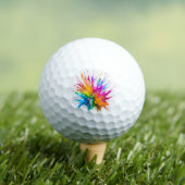 Vibrant Rainbow Paint Splatter Explosion Golfball (Insitu T-Shirt)