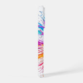 Vibrant Rainbow Paint Splatter Explosion iPhone Hülle (Rechte Seite)