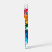Vibrant Rainbow Paint Splatter Explosion iPhone Hülle (Linke Seite)
