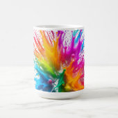 Vibrant Rainbow Paint Splatter Explosion Kaffeetasse (Mittel)