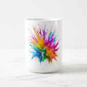 Vibrant Rainbow Paint Splatter Explosion Kaffeetasse (Mittel)