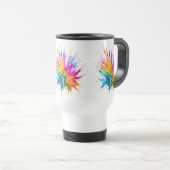 Vibrant Rainbow Paint Splatter Explosion Reisebecher (VorderseiteRechts)