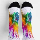Vibrant Rainbow Paint Splatter Explosion Socken (Oben)