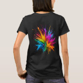 Vibrant Rainbow Paint Splatter Explosion T-Shirt (Rückseite)