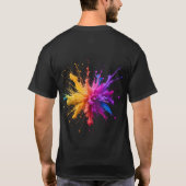 Vibrant Rainbow Paint Splatter Explosion T-Shirt (Rückseite)