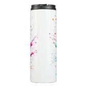 Vibrant Rainbow Paint Splatter Explosion Thermosbecher (Rückseite)