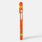 Vibrant Rainbow Paw & Heart Orange Case-Mate iPhone Hülle (Rückseite / Links)