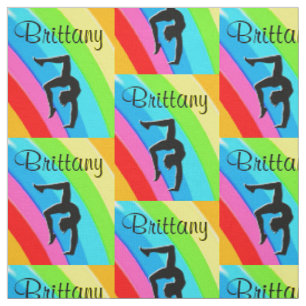 VIBRANT RAINBOW PERSONALISIERT GYMNASTICS FABRIK STOFF