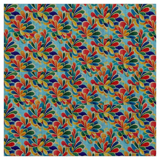 Vibrant Rainbow Petal Bloom Pattern Stoff (Muster)