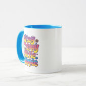 Vibrant Rainbow Stay Trippy Hippie Quote Tasse (Vorderseite Links)