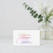 Vibrant Rainbow Subtle Luxury Salon QR Code Visitenkarte (Stehend Vorderseite)