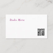 Vibrant Rainbow Subtle Luxury Salon QR Code Visitenkarte (Rückseite)
