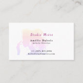 Vibrant Rainbow Subtle Luxury Salon QR Code Visitenkarte (Vorderseite)