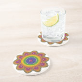 "Vibrant Rangoli" Getränkeuntersetzer (Seite)