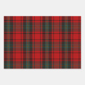 Vibrant Red and Black Scottish Tartan Plaid Geschenkpapier Set (Vorderseite)