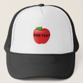 Vibrant Red Apple Image Printed in Center ADD TEXT Truckerkappe (Vorderseite)