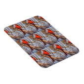 Vibrant Red ardinal Bird Perched on Branch  Magnet (Rechte Seite)