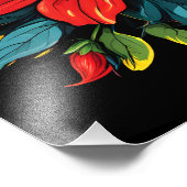 Vibrant Red Dahlia Fotodruck (Ecke)
